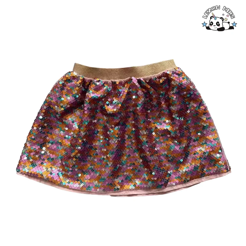 LEZONKIDS - Customized Children's Skirt Sequined Print Princess Skirt Birthday Party  Girls Skirt